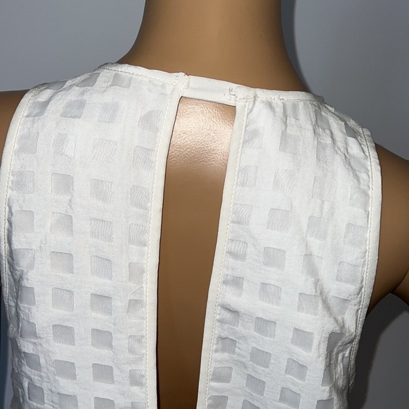 Milly Ivory Square Eyelet Ruffle Cocktail and Party Tunic Dress size 6 - Picture 8 of 15